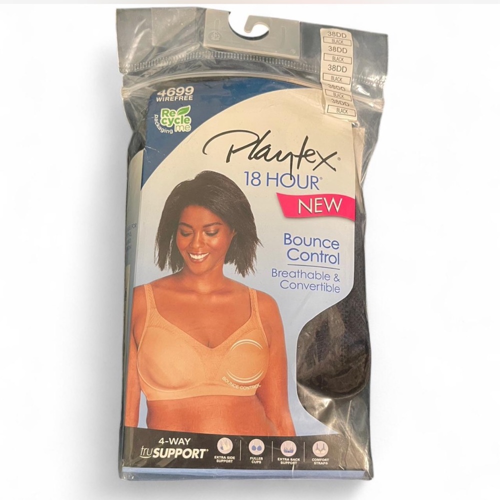 Playtex 18 Hour Bounce Control Bra in Black